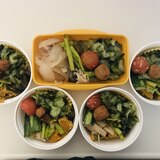 週末の作り置き弁当。